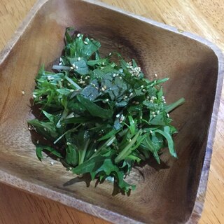 青紫蘇と水菜の即席サラダ